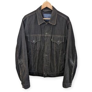 Vintage Levi's Men's Black Corduroy Trucker Jacket Large